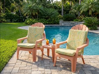 🔥 POWERSALE! Pair of Outdoor Lawn Chairs + Paisley Cushions