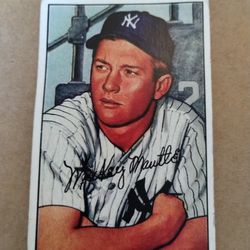 1952 Bowman Mickey Mantle Baseball Card Replica 