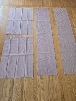 $10.00 - (2) Sets of Farmhouse/Country Red/Cream Gingham Curtain Panels OR Fabric Option! Sold together!