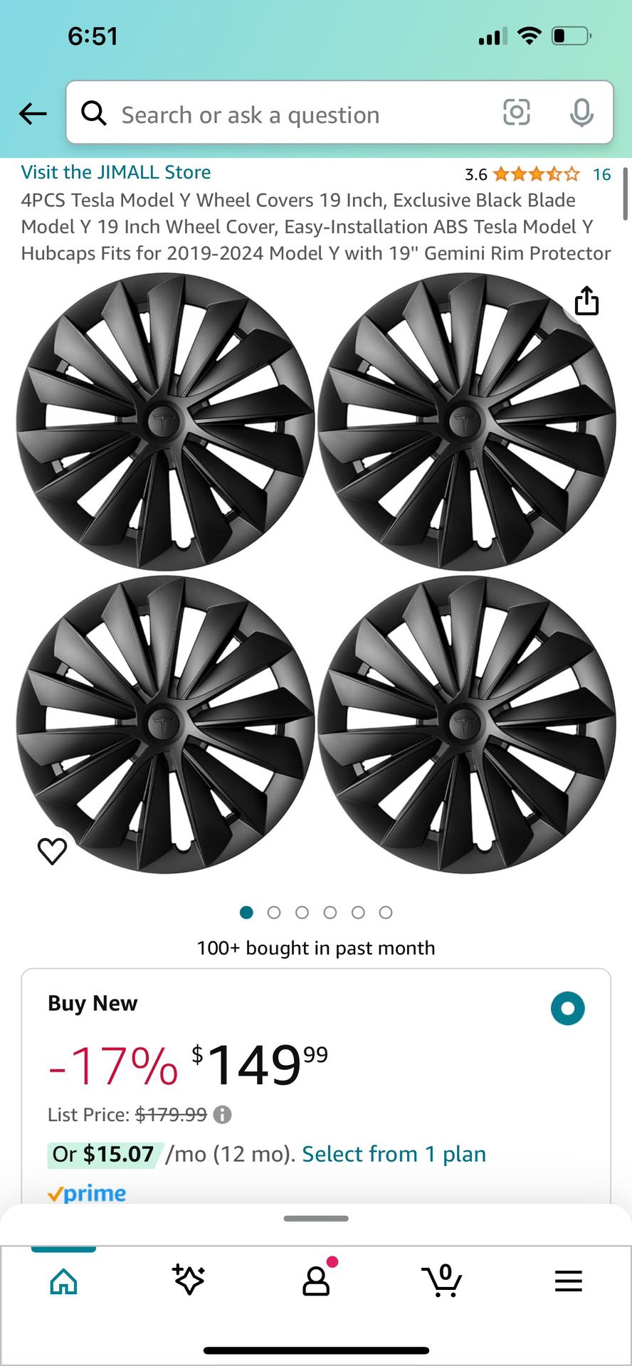 4PCS Tesla Model Y Wheel Covers 19 Inch 2019-2024