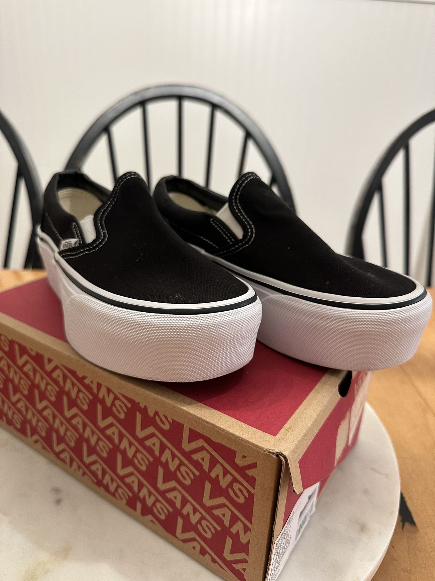 Vans Black Classic Slip On Platform Shoes Women’s Size 6