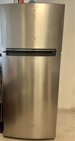 Silver whirlpool fridge