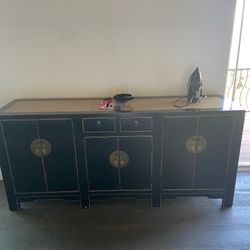 Oriental black lacquer sideboard