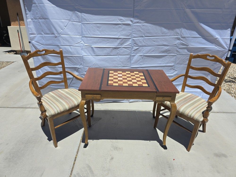 Wellington Hall Multi Game Chess Table With Chairs