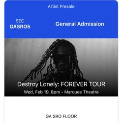 Destroy Lonely Feb 19