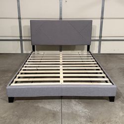 New Gray Queen Platform Bed (Can Deliver)