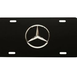 Mercedes Benz License Plate Black Metallic