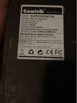 200hz (white) Gawfolk monitor