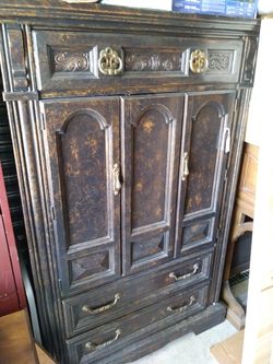 Large Heavy Armoire Dresser Storage