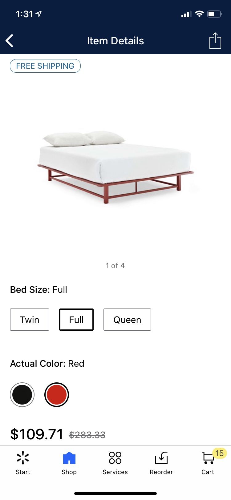 Full size brand new bed frame