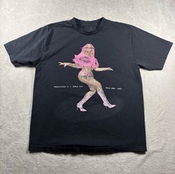 Beyonce Pink Year Of Renaissance World Tour Merch Size L T-Shirt Faded #4A