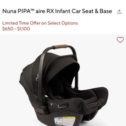 Nuna PIPA  aire RX Infant  Car Seat 