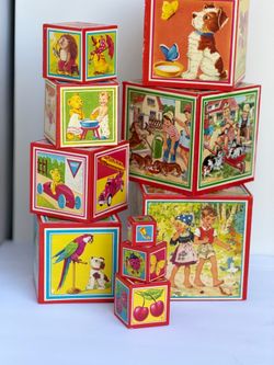 Antique nesting blocks