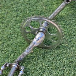Engraved chrome 20" Schwinn  crank