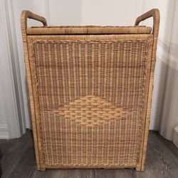 Vintage Wicker Laundry Basket 
