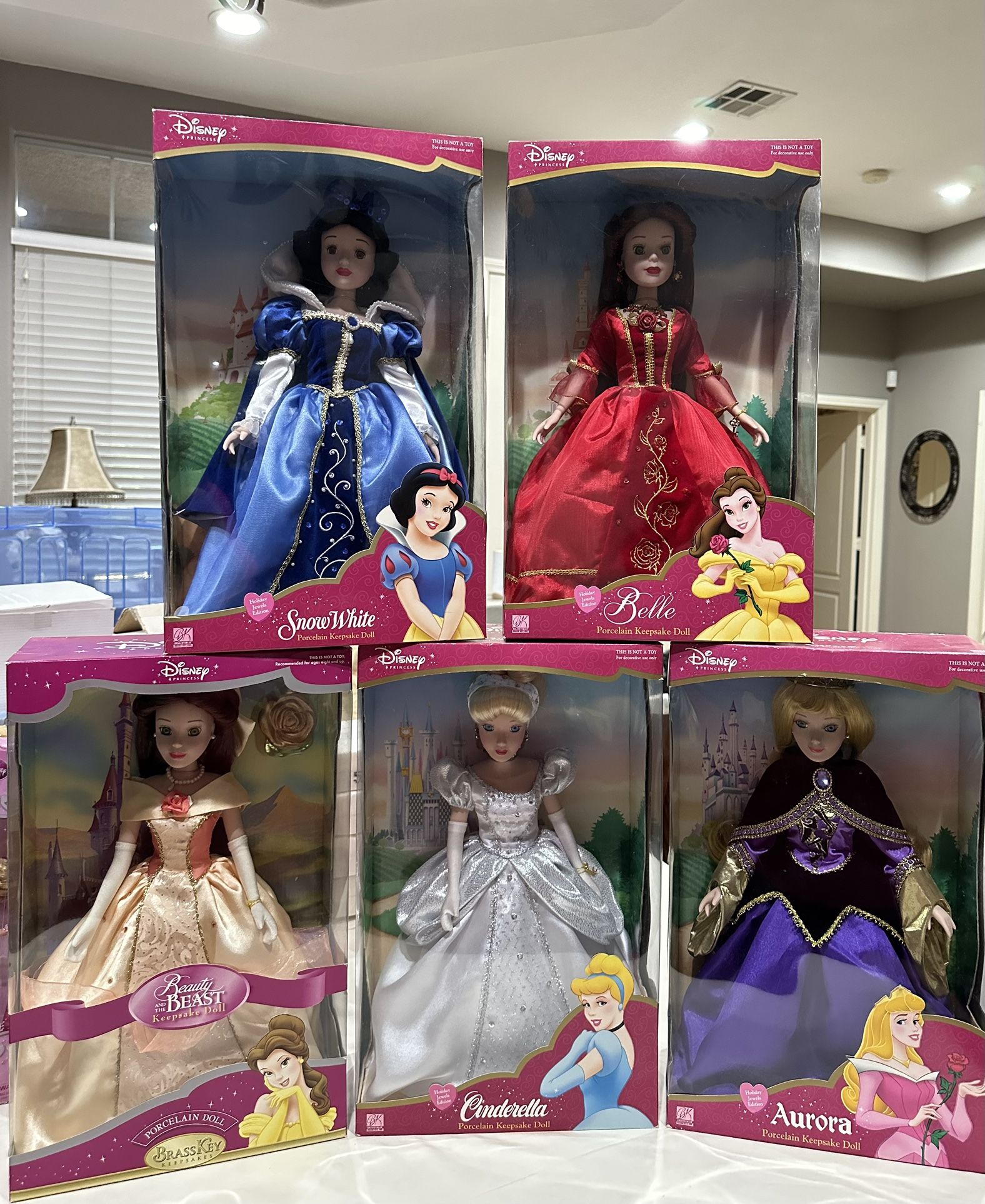 Disney Princess Collectible Porcelain Dolls - NIB