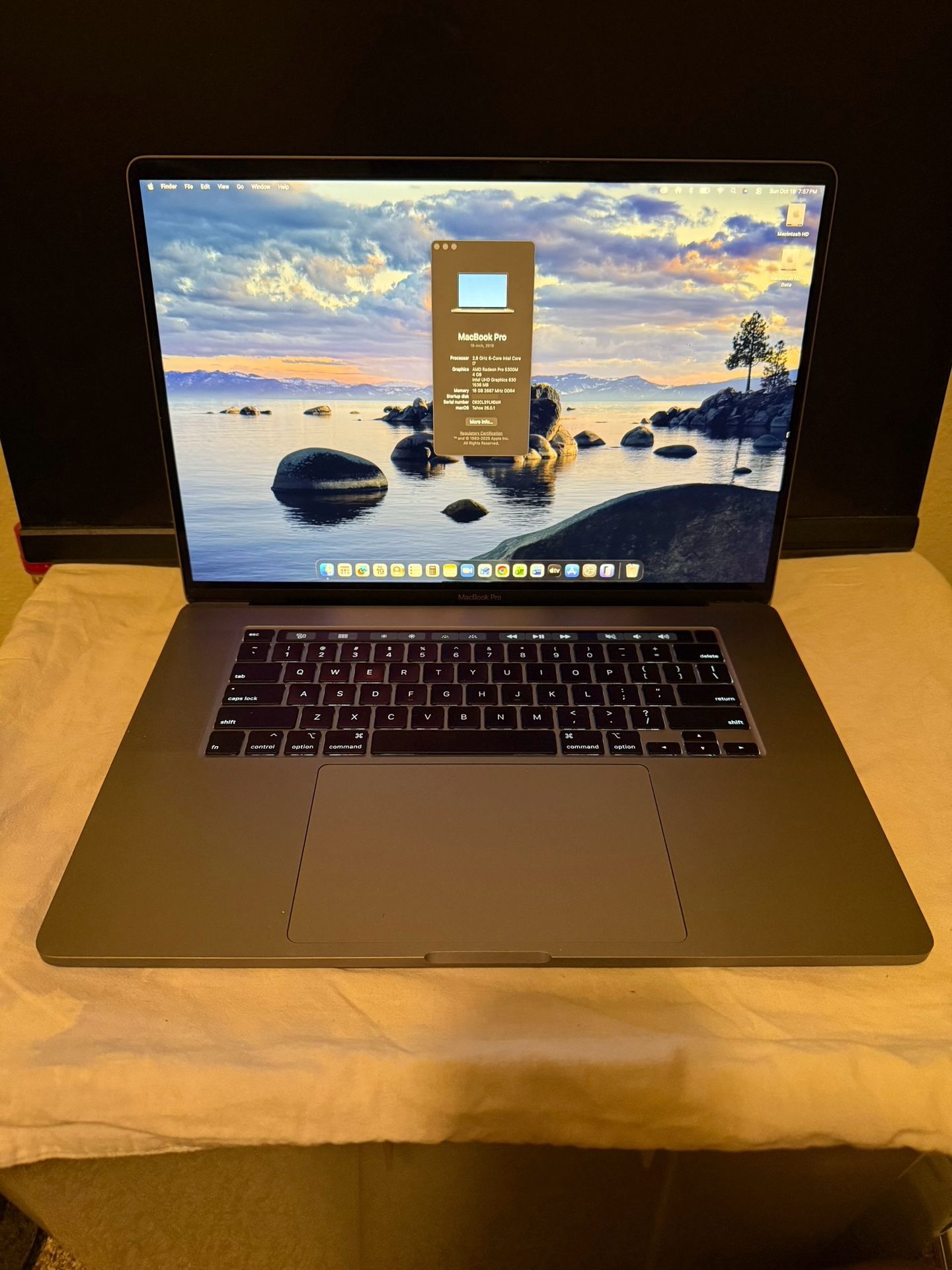 2019 MacBook Pro 2.6GHz 6-Core i7 (16-inch)