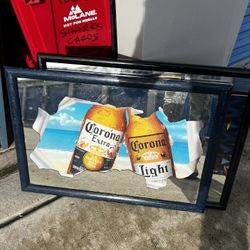 Corona Man Cave Bar Mirror Light 