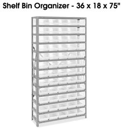 Shelf Bin Organizers - ULINE - 36” x 18” x 75”