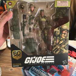 G.I. Joe Classified Series 60th Anniversary Action Marine - Sniper, Collectible 6 Inch Action Figure with Ghillie Suit and 19 Accessories