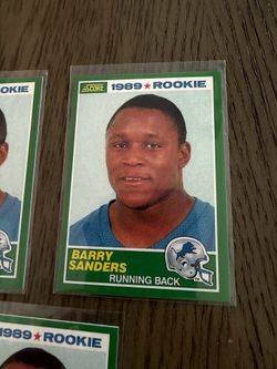 Barry Sanders 3 1989 Score Rookie Football Cards