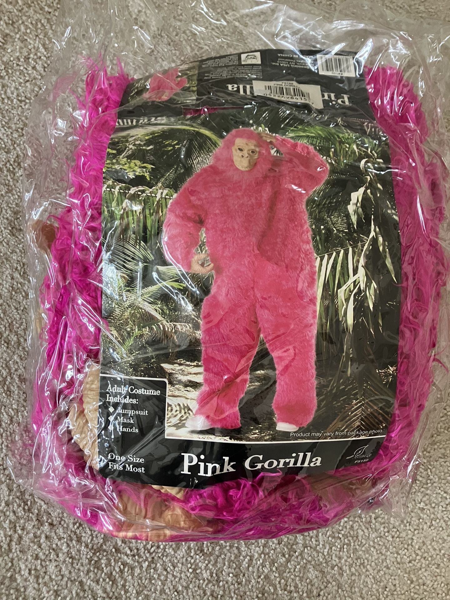 Pink, Gorilla Costume Suit