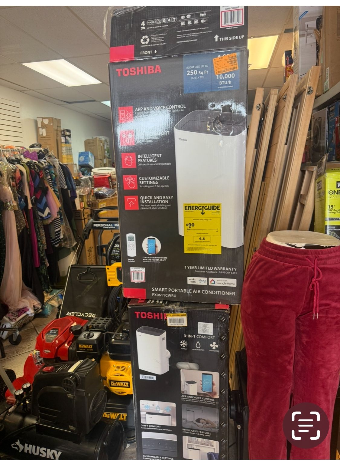 Aire Acondicionado Toshiba 6000 Btu 250ft Ahorrador De Energia Silencioso Smart WiFi 