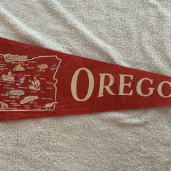 VTG Oregon state souvenir travel pennant