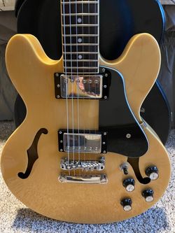 Epiphone ES-339 Semi-Hollow Electric Guitar, Natural, Grover Deluxe Tuners, Hard Case