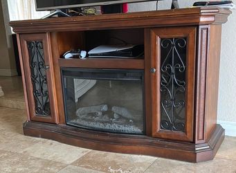 Electric fireplace TV stand