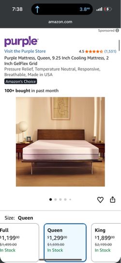 Purple Queen Mattress 9.25 Inch GelFlex Grid