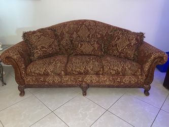 Set of 2 Couch and Chair Fabric From Thomasville Looks Vintage
