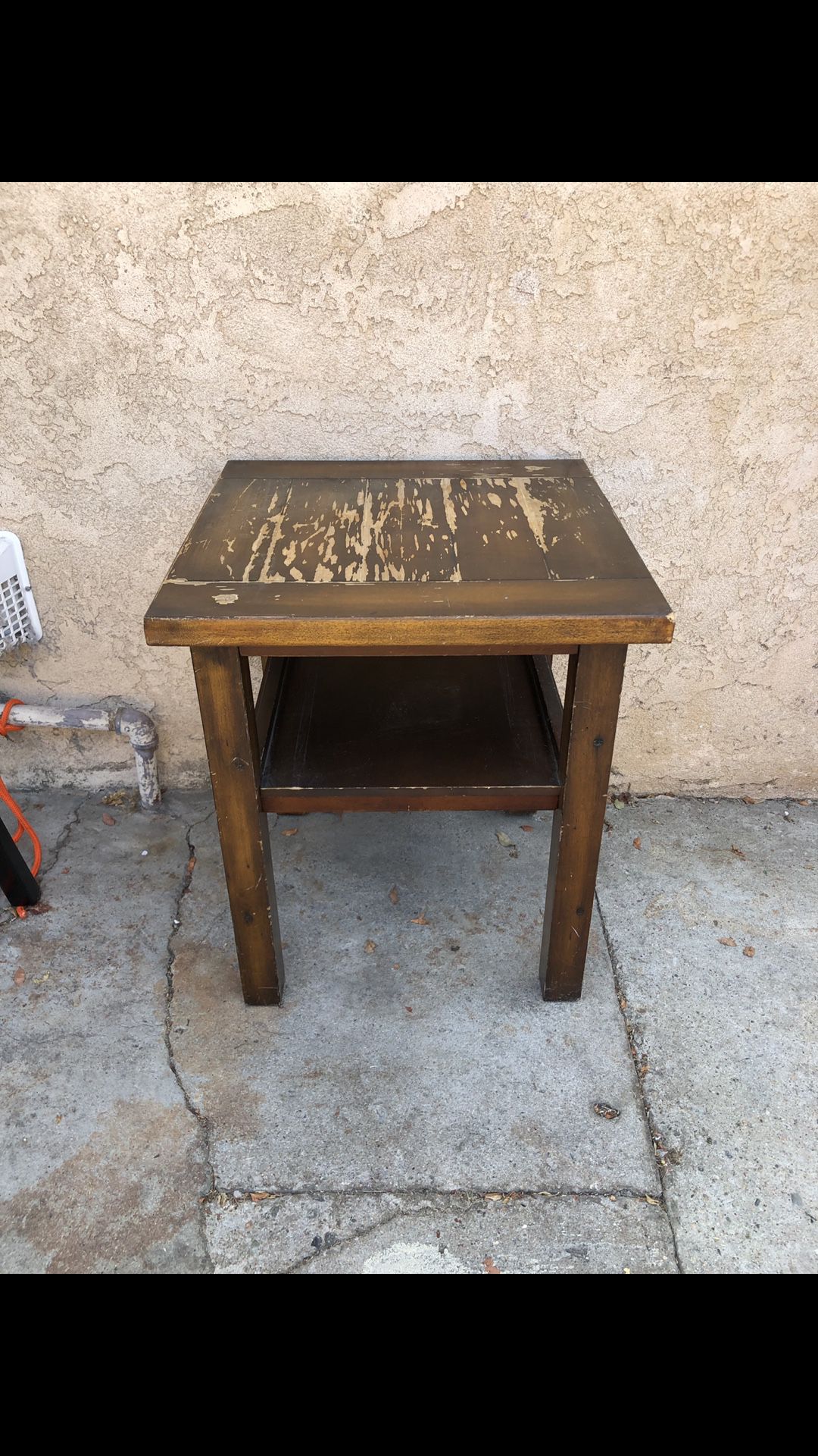 Small Wood Rustic Side Table