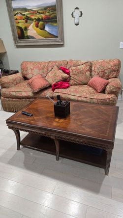 Couch, Living room set, coffee table and one end table