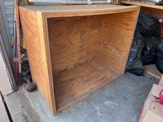 Large wooden boxes