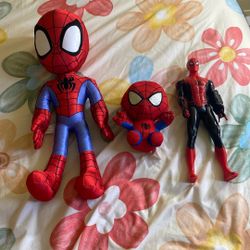 3 SPIDER-MAN DOLLS 