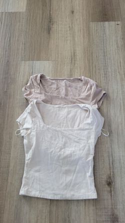 Pink Rose Square Neck Tops – Set of 2