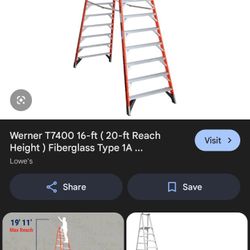 16ft Professional Grade Ladder For Sale. 