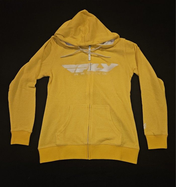 FLY RACING WOMEN'S FLY CORPORATE ZIP UP HOODIE - MUSTARD - Size Medium