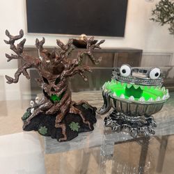 Bath & Body Works Halloween Monster Tree Lit Candle Holder Decorations