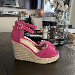 Fuchsia Wedge Heels Size 10