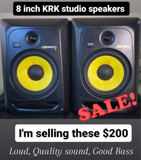 KRK ROKIT 8 Inch Studio Speakers Pair