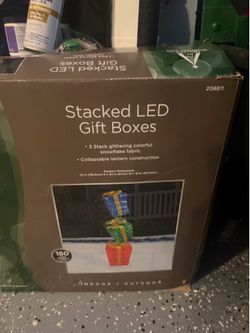 Lighted Christmas boxes