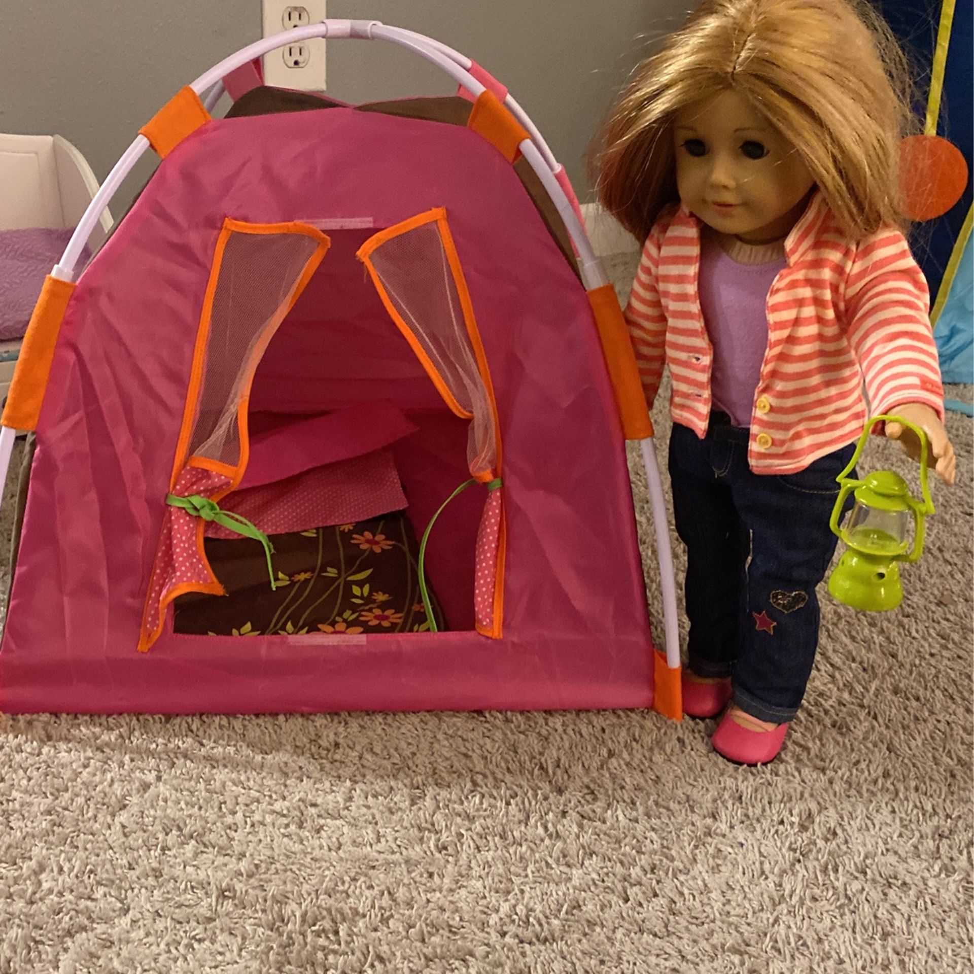 Our Generation Doll Camping Tent With Sleeping Bag ( American Girl Doll Not Included)