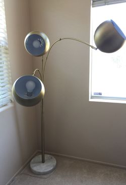 Beautiful Gold and Stone Floor Lamp