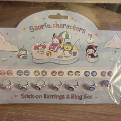 Sanrio Kids Rings & Stick-on Earrings
