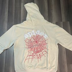 Tan/Red Sp5der Hoodie Size m