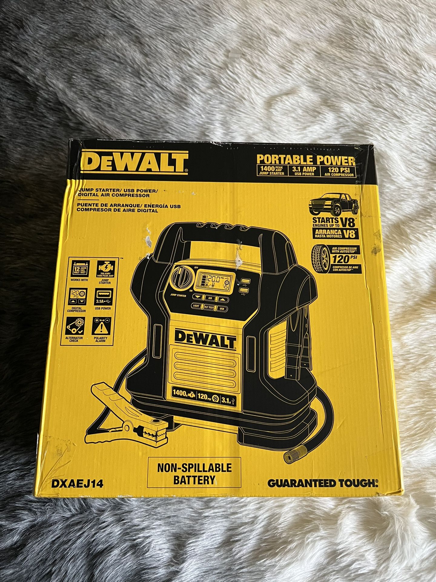 DEWALT DXAEJ14 Digital Portable Power Station Jump Starter 1400 Peak