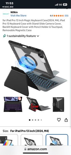 Bumper Link Keyboard Case For AP iPad Pro 13 2024