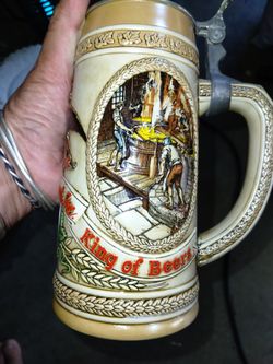 Vintage Pair Of Anheuser-Busch Steins
